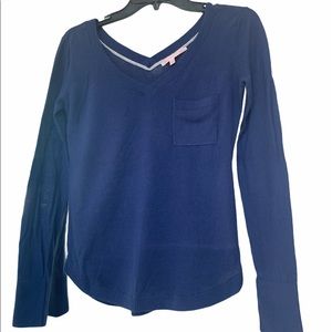 Victoria’s Secret blue long sleeve v-neck; xs